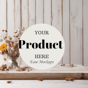 Farmhouse Product Digital Background Mockup | Rustic, Boho, Natrual, Ecclectic