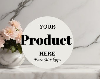 Modern Style Background Product Digital Mockup, Marble, Luxe, Lifestyle Mockup Stock Photography