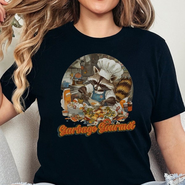Waschbär T-Shirt Premium Shirt, Müll Gourmet Koch, Opossum Shirt, Lustiges Tier Shirt, Retro Fair Labor T Shirt, Geschenk Tierliebhaber