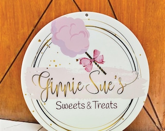 Personalisiertes UV-Acryl-Business-Zeichen | Beauty Logo Acrylschild | Rundes Business Logo Schild | Acryl Geschäft Beschilderung | 3D Acryl Schild