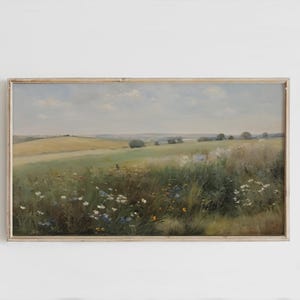 Countryside Wildflower Field | Vintage Pastoral Landscape Art | Samsung Frame TV Digital Download | LSTV-05