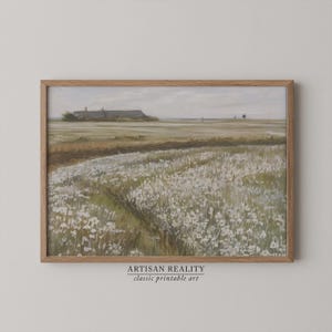 Spring Meadow Landscape | Vintage Printable Country Field Wall Art | Digital Download | LSLA-15