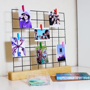 Wire Tabletop Grid Stander, Organisation von Foto Display Board, Postcrads Meshed Table Grid, Schlafzimmer Dekorative Foto Pin Stander Geschenk