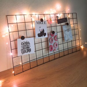 Cartes postales décoratives Inspire pour cartes postales, tableau créatif pour panneaux d'affichage, présentoir photo mural en métal avec grille métallique, cadeau personnalisé pour grille murale