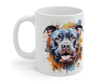 Bully mug, colourful dog mug, american bully mug, gift for him/her
