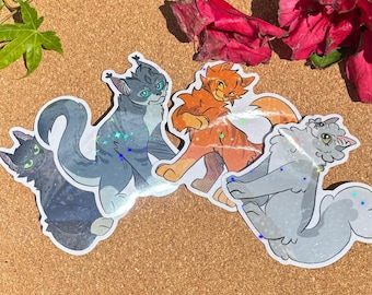 Power of three battle cats | holographic stickers