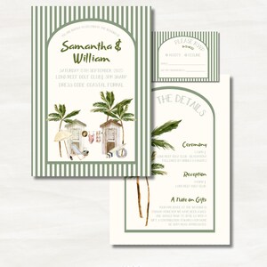 Suite faire-part de mariage : luxe côtier