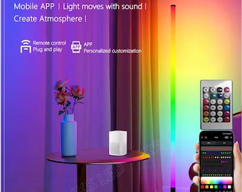 RGB LEDコーナーフロアランプ - スマートアプリ＆リモートアンビエントライト
