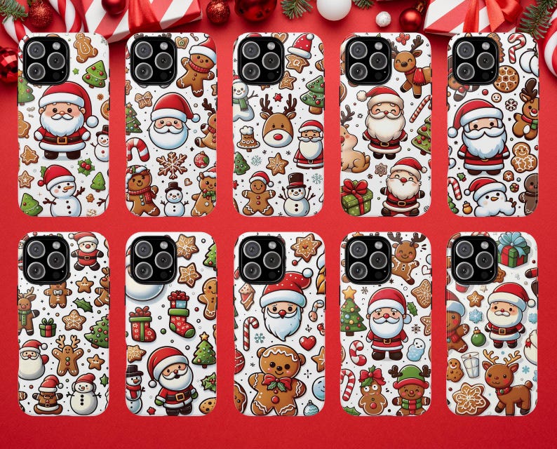 Christmas Phone Case png, Christmas PNG Bundle, Christmas Wrap Sublimation PNG designs