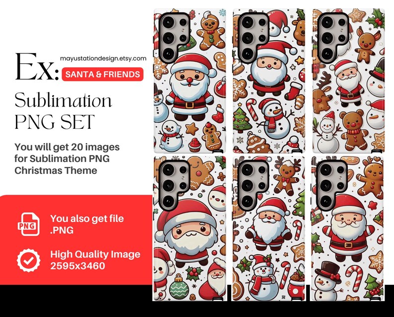 Christmas Phone Case png, Christmas PNG Bundle, Christmas Wrap Sublimation PNG designs