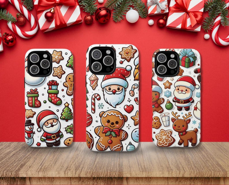 Christmas Phone Case png, Christmas PNG Bundle, Christmas Wrap Sublimation PNG designs