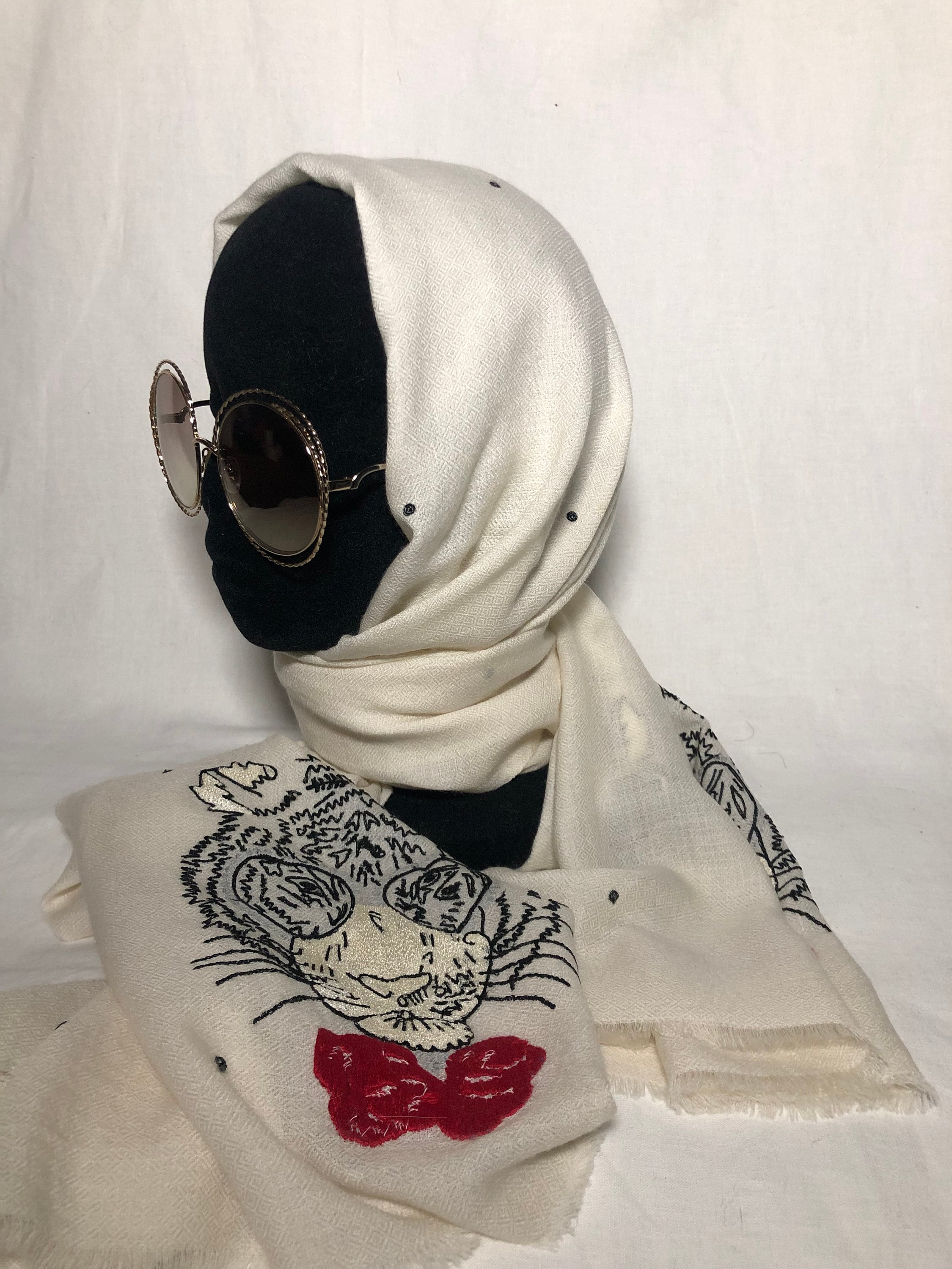 Janavi India Tiger Wool Shawl Scarf Etsy Canada