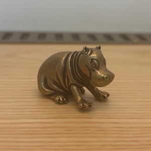 Brass Hippo Incense Holder - Cute Animal Incense Burner – Handmade Brass Animal Decor – Unique Gift for Animal Lovers – Zen Decor