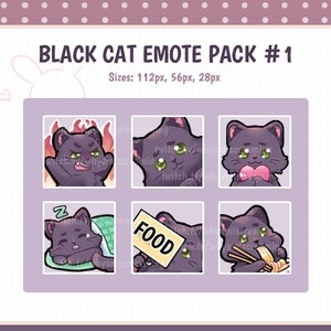 Black Cat Emote Pack #1