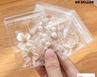 Mini Clear Jewelry Storage Bags | Portable Pouches For Packaging Jewelry | UK SELLER