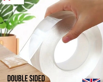 1m / 3m Transparent Double Sided Tape | Waterproof | UK SELLER