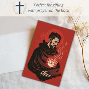 Saint Augustine of Hippo Prayer Card, Religious 4x6 inch Patron Saint Holy Card Gift for Spiritual Encouragement, Catholic Art Print Present