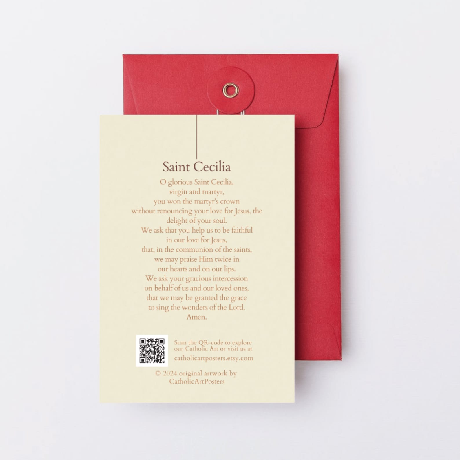 St Cecilia Holy Card: Patron Saint of Music, Prayer Card (4x6") - Etsy