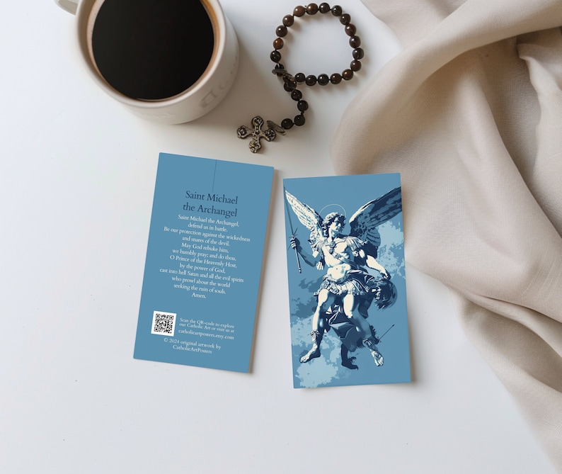 St Michael the Archangel Prayer Card: Holy Blessing Gift - Etsy