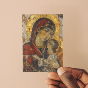 Muttergottes der Engel Gebetskarte Schutzpatron Geschenk, marianische Hingabe Kirchgänger religiöses Geschenk, gesegnete Jungfrau Maria treues Andenken