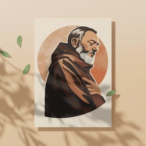 Heilige Padre Pio Heilige kaart, 4 x 6" sereniteit gebedskaarten bundelgrootte, bid en hoop bladwijzer communie cadeau, begrafenis doop aandenken souvenir
