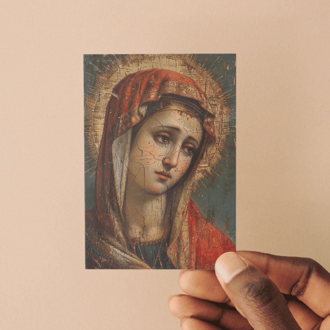 Our Lady of Sorrows Holy Card: Byzantine Catholic Art Print - Etsy