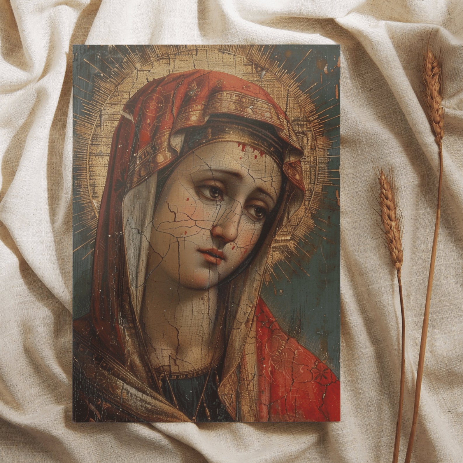 Our Lady of Sorrows Holy Card: Byzantine Catholic Art Print - Etsy