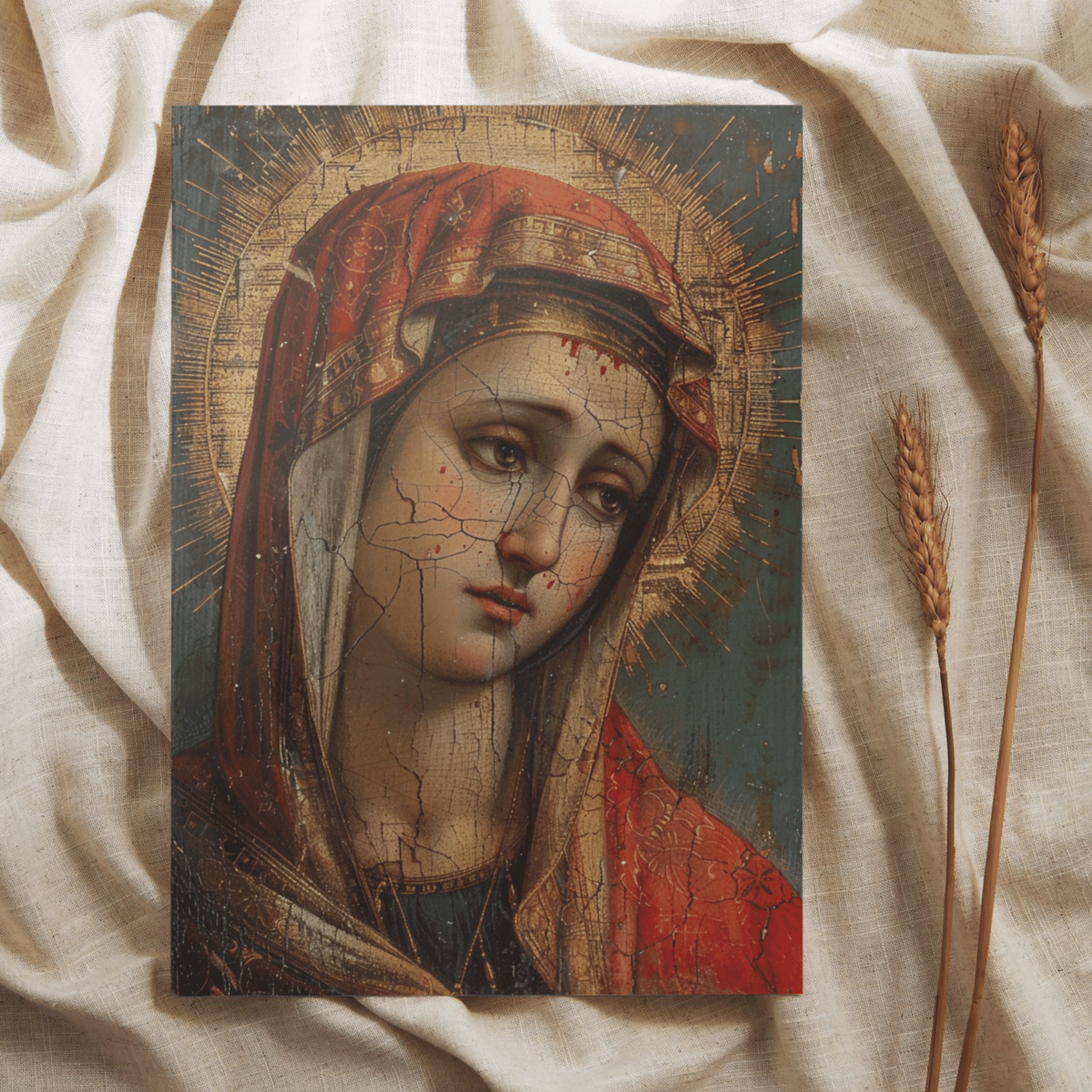 Our Lady of Sorrows Holy Card: Byzantine Catholic Art Print - Etsy
