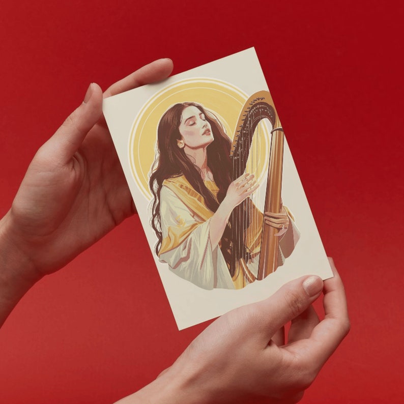 St Cecilia Holy Card: Patron Saint of Music, Prayer Card (4x6") - Etsy