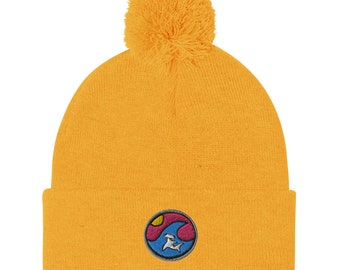 Amantes del océano tejen sombrero Pom-pom beanie de bravesharkclothing