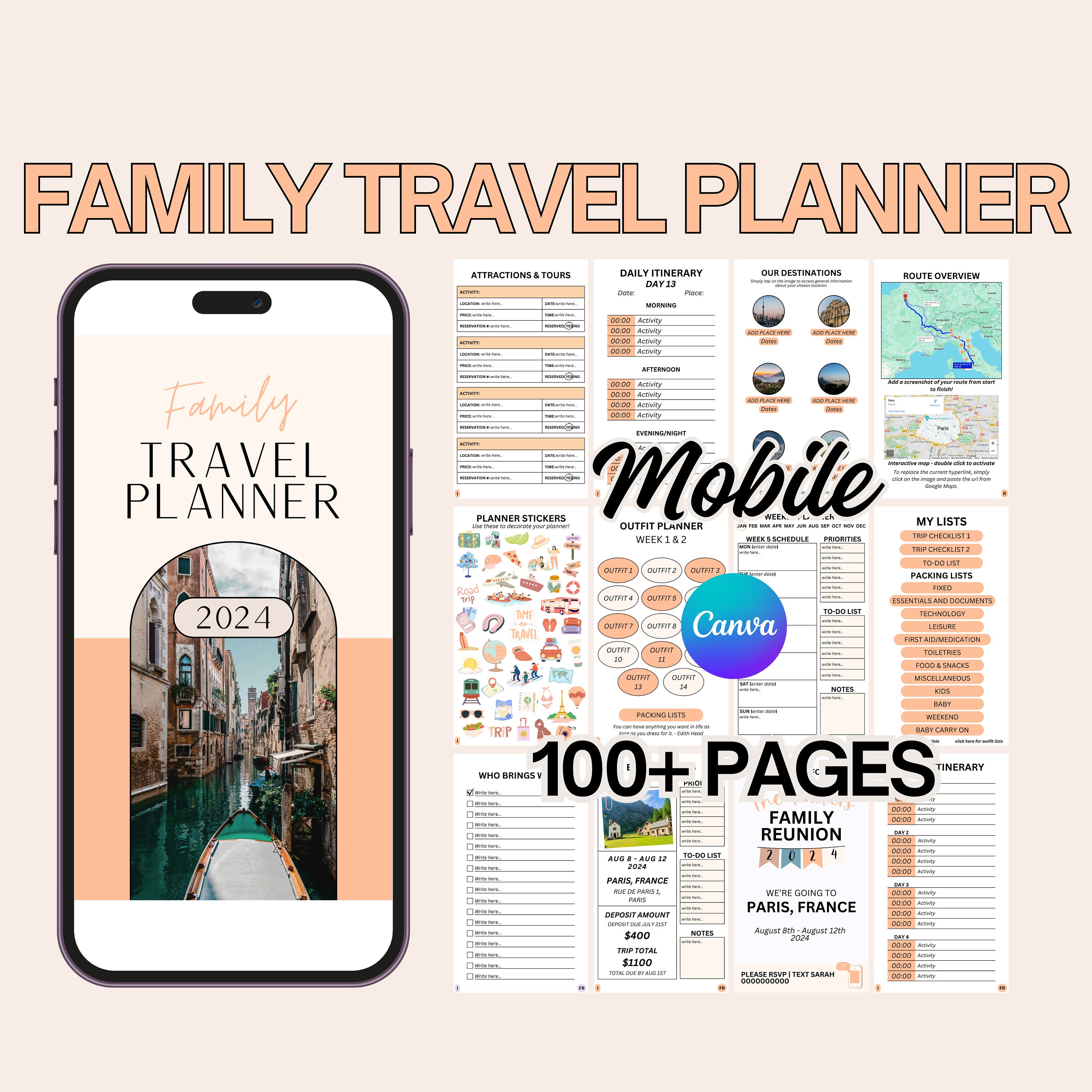 Family Trip Itinerary Template for Vacation Trip Checklist Family Family Trip Itinerary Template for Vacation Trip Checklist Family