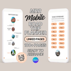 MRR Road Trip Planer Bearbeitbare Canva Vorlage Survival Kit für die Reiseplanung
