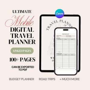 Modelo de guia de viagem canva editável guia de viagem planejador digital de viagem para europa para 2024 modelo de itinerário de viagem móvel