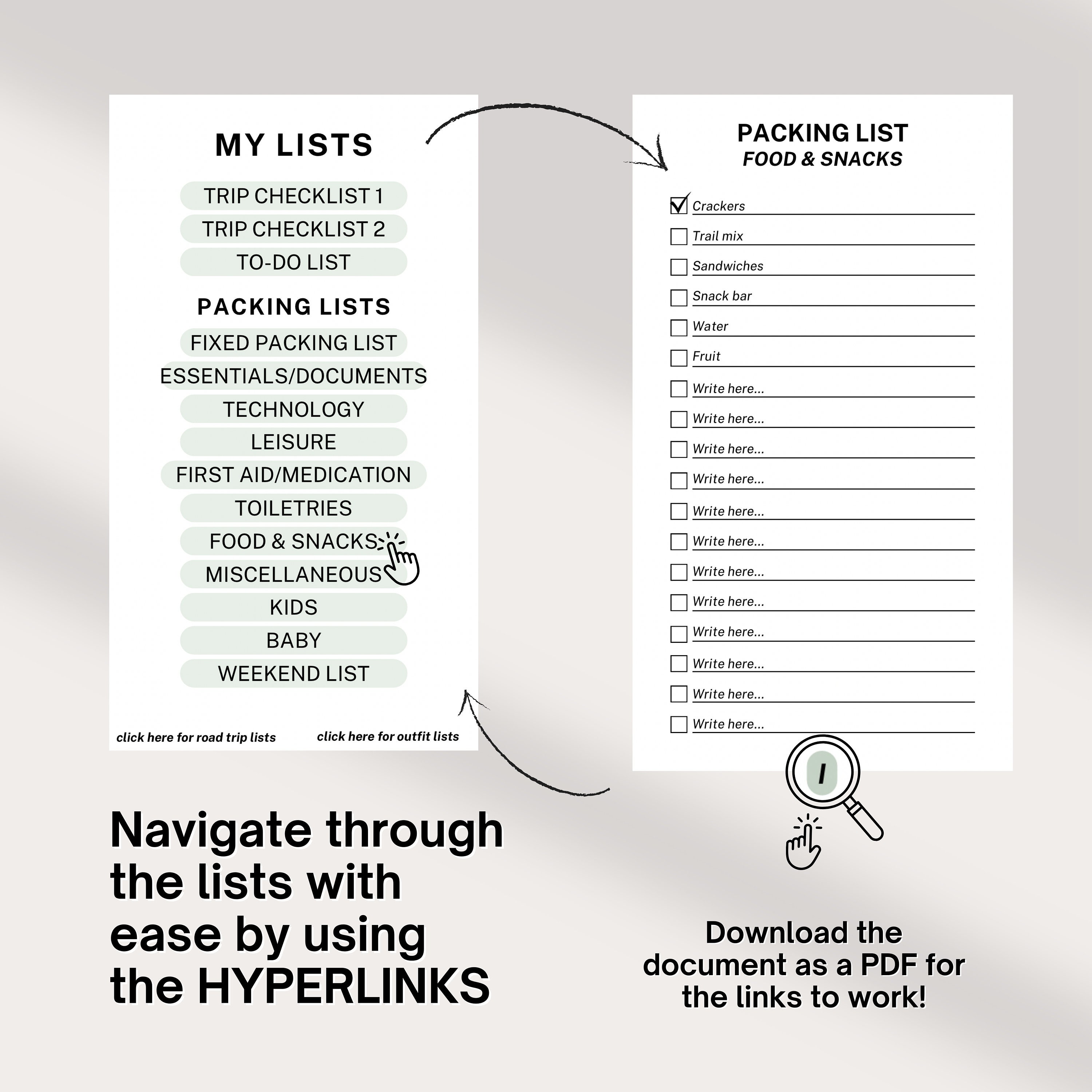 Editable Travel Packing List Template Canva Travel Checklist Family ...