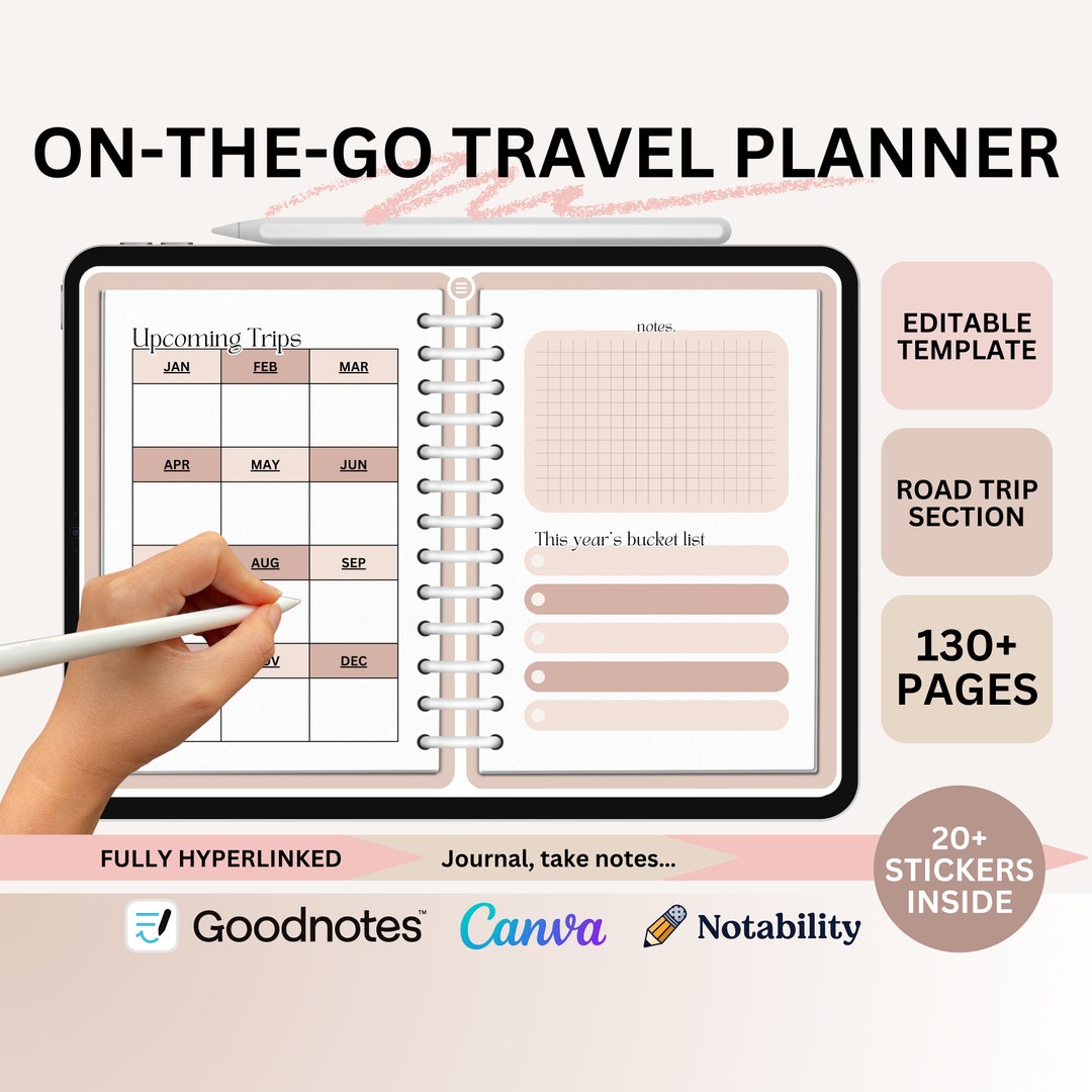 Goodnotes Travel Planner Template Digital Travel Journal Goodnotes iPad ...