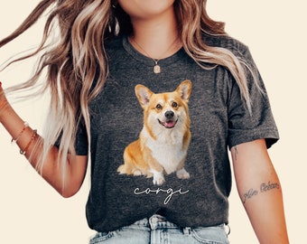 Corgi Painting T-Shirt, Corgi Mom Gift