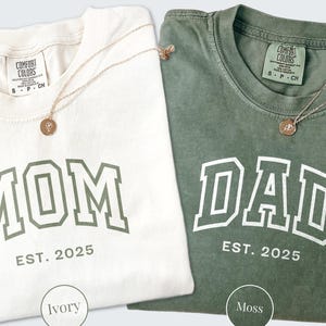 Custom Mom Dad Comfort Colors T-shirt: Matching Parents Outfit