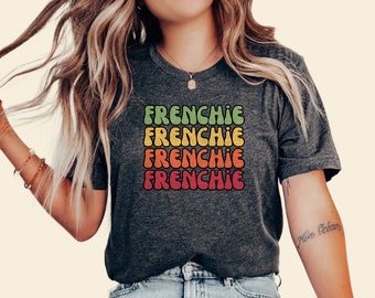 Retro Frenchie Mom T-Shirt: French Bulldog Lover Gift