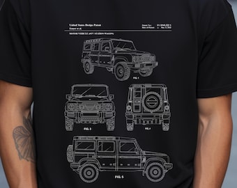 Design Grenadier Geländewagen von INEOS vom US Patentamt. T-Shirt Geschenk 4wd, Off-Roader, Off-Roading, Suv, Sportwagen, Fahrer, Auto