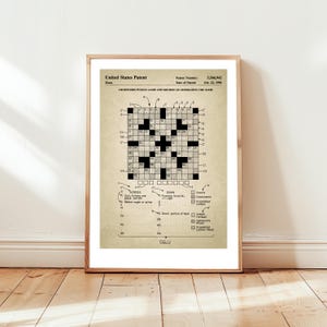 米国特許庁のクロスワードパズルゲームとコンパイラのデザイン。パズル愛好家へのポスターギフト、クロスワードパズルゲーム、
