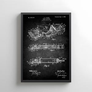 Hair clipper design from 1900 from US Patent Office. Poster gift barbershop, barber, hairdresser, barbers wall art, hairdressing, grooming