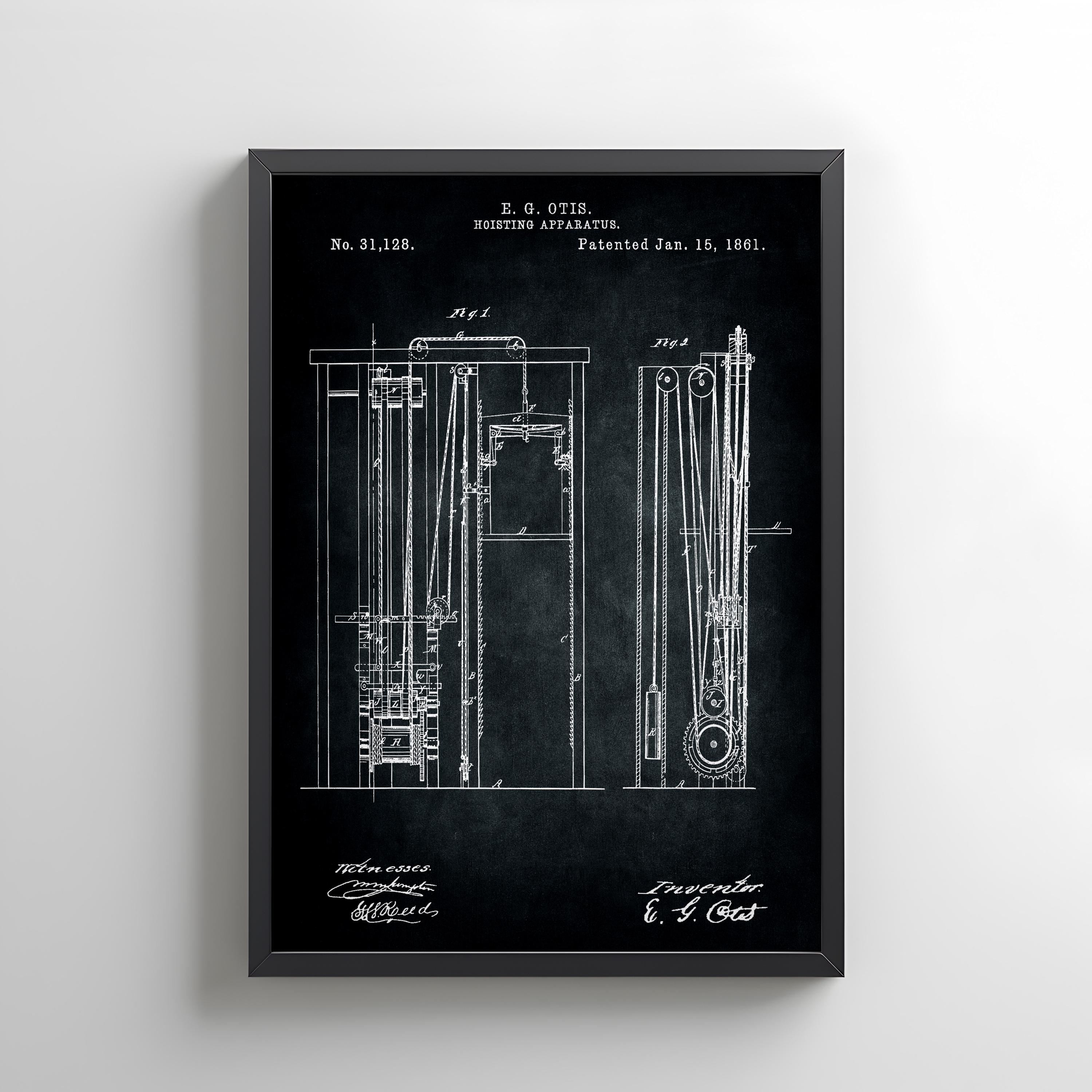 First Elevator Design by Otis From 1861 From the US Patent Office