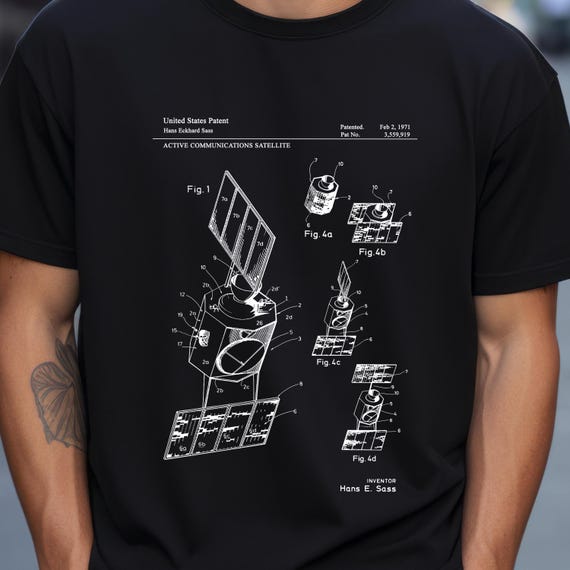 Patent Application Communications Satellite T-shirt: Historic