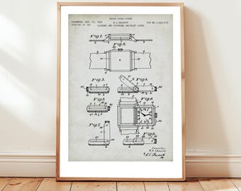 Modèle de montre Reverso de l'Office des brevets des États-Unis. Affiche cadeau de collectionneur, horloger, mode, horlogerie, horloger, montre-bracelet