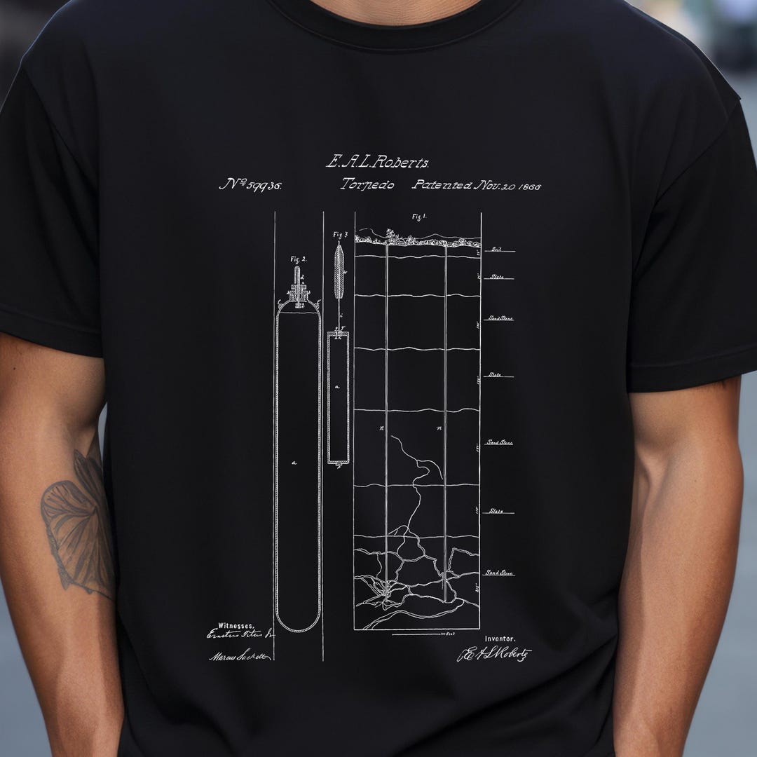 First Fracking Technique From 1866 From US Patent Office. T-shirt Gift ...