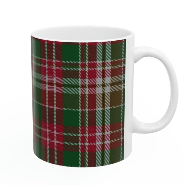 MacPherson clan. The elegant and colourful tartan on this mug is taken from the Scottish Register of Tartans based in Scotland.
