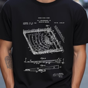 Drive-in theater design from US Patent Office. T-shirt gift, drive-in movies, american culture, Americana, nostalgia, movie theatre