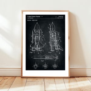 NASA Space Shuttle Design von 1975 vom US Patentamt. Poster Geschenk, Nasa Space Shuttle, Weltraumforschung, Luft- und Raumfahrt-Ingenieur,