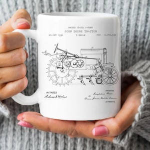 Tasse Café Thé John Deere Verte Classique Avec Logo Noir - Neuf Sous Emballage
