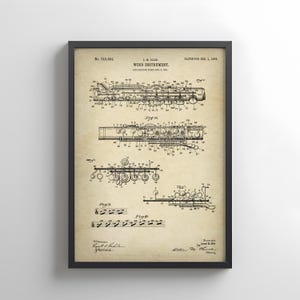 Vintage clarinet from 1903 from US Patent Office. Poster gift for clarinettist, clarinet player, music room wall art, musical instrument